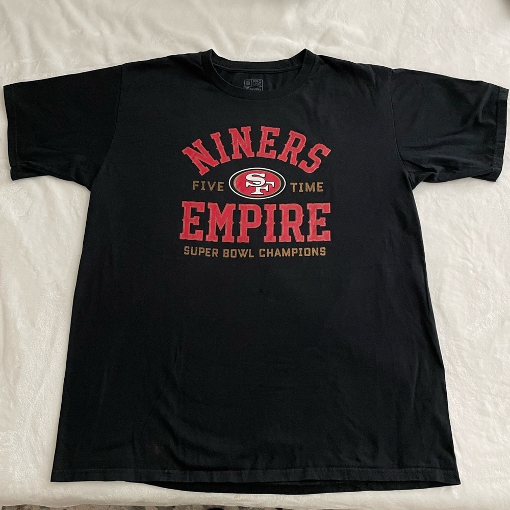 San Francisco 49ers Shirt Mens XLarge Black Red Niners Empire NFL Football